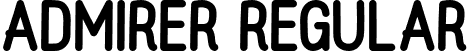 Admirer Regular font | Admirer.otf