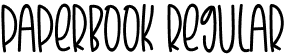 Paperbook Regular font | Paperbook.otf