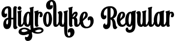 Hidroluke Regular font | Hidroluke.otf