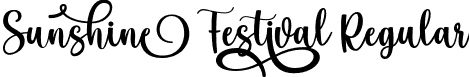 Sunshine Festival Regular font | Sunshine Festival.otf