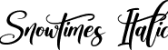 Snowtimes Italic font | Snowtimes Italic.ttf