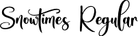 Snowtimes Regular font | Snowtimes Regular.ttf