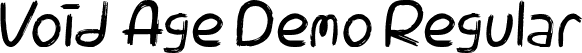 Void Age Demo Regular font | Void Age Demo.otf