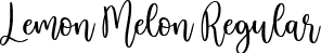 Lemon Melon Regular font | Lemon Melon Script Font.ttf