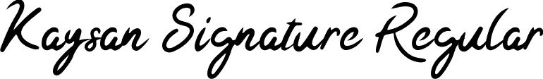 Kaysan Signature Regular font | Kaysan Signature.ttf