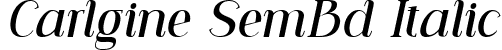 Carlgine SemBd Italic font | Carlgine-SemiBoldItalic.ttf