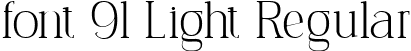 font 91 Light Regular font | Carlgine-Light.ttf