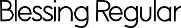 Blessing Regular font | Blessing.otf