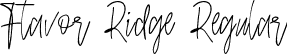 Flavor Ridge Regular font | FlavorRidge.ttf