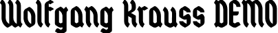 Wolfgang Krauss DEMO font | WolfgangKraussDEMO.otf