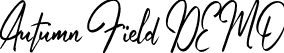 Autumn Field DEMO font | AutumnFieldDEMO.otf