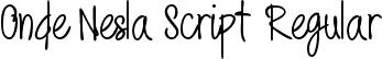 Onde Nesla Script Regular font | Onde-Nesla.ttf