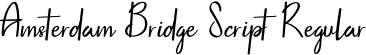 Amsterdam Bridge Script Regular font | Amsterdam Bridge.otf