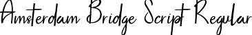 Amsterdam Bridge Script Regular font | Amsterdam-Bridge.ttf