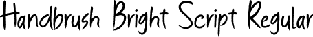 Handbrush Bright Script Regular font | Handbrush Bright.otf