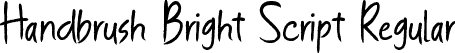 Handbrush Bright Script Regular font | Handbrush Bright.ttf