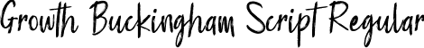 Growth Buckingham Script Regular font | Growth Buckingham.otf