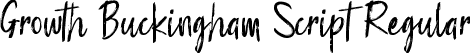 Growth Buckingham Script Regular font | Growth-Buckingham.ttf