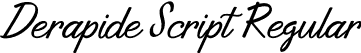 Derapide Script Regular font | Derapide.otf