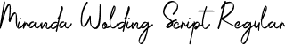 Miranda Wolding Script Regular font | Miranda Wolding.ttf