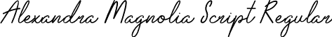 Alexandra Magnolia Script Regular font | Alexandra Magnolia.otf