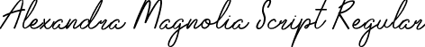 Alexandra Magnolia Script Regular font | Alexandra-Magnolia.ttf