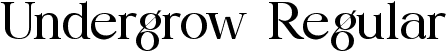 Undergrow Regular font | Undergrow.ttf