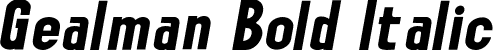 Gealman Bold Italic font | Gealman-BoldItalic.otf