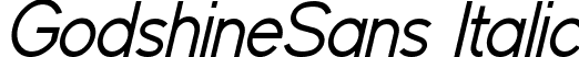 GodshineSans Italic font | GodshineSansItalic.ttf