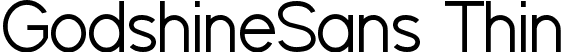 GodshineSans Thin font | GodshineSansThin.ttf