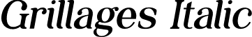 Grillages Italic font | GrillagesItalic.otf