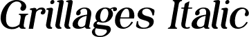 Grillages Italic font | GrillagesItalic.ttf