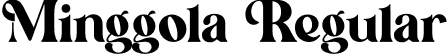 Minggola Regular font | Minggola.otf