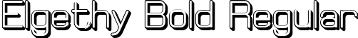 Elgethy Bold Regular font | Elgethy Bold Offset.ttf