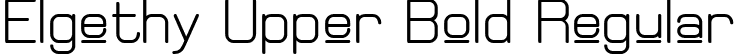 Elgethy Upper Bold Regular font | Elgethy Upper Bold.ttf