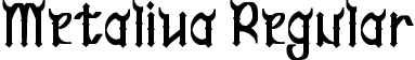 Metaliva Regular font | Metaliva_1.ttf