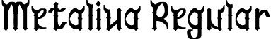 Metaliva Regular font | Metaliva.otf