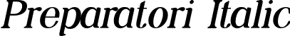 Preparatori Italic font | Preparatori-Italic.otf