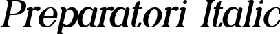 Preparatori Italic font | Preparatori-Italic.ttf