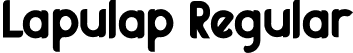 Lapulap Regular font | Lapulap.otf