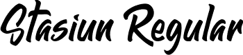 Stasiun Regular font | Stasiun.ttf