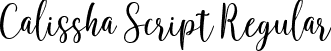 Calissha Script Regular font | Calissha Script.ttf