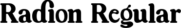 Radion Regular font | Radion.otf