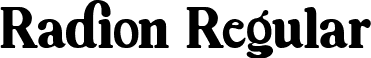 Radion Regular font | Radion.ttf