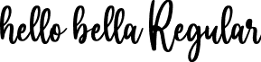 hello bella Regular font | hello bella otf.otf