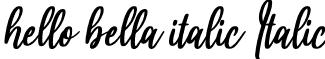 hello bella italic Italic font | hello bella italic otf.otf