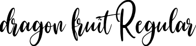 dragon fruit Regular font | dragon fruit otf.otf