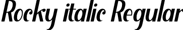 Rocky italic Regular font | Rocky italic OTF.otf