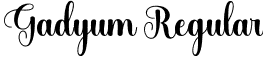 Gadyum Regular font | Gadyum.otf