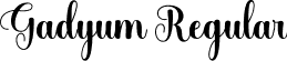 Gadyum Regular font | Gadyum.ttf